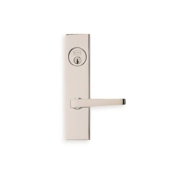 LH 36 LVR 64000 Narrow Plate SGL CYL 2" Backset Mort Bright Chrome