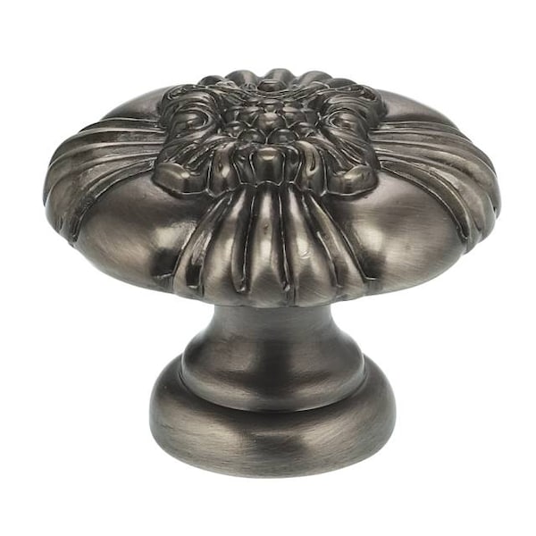 Ornate Cabinet Knob Antique Nickel 1-3/8"