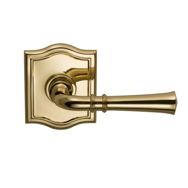 Lever Arched Rose Pass Lever 2-3/4" BS T Strike Bright Brass 785
