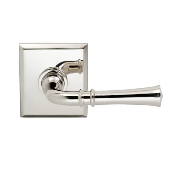 Lever with Rectangular Rose Single Dummy Lever Bright Nickel 785