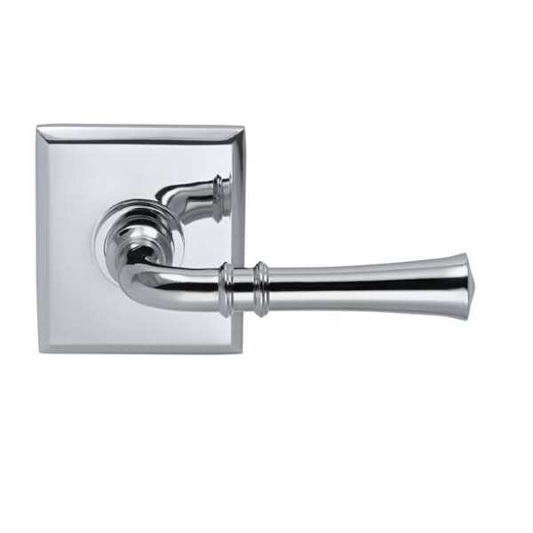 Lever with Rectangular Rose Single Dummy Lever Bright Chrome 785