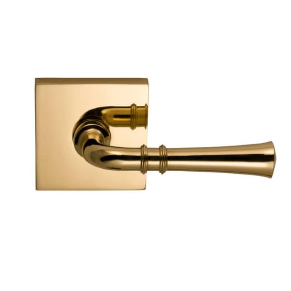 Lever Square Rose Priv Lever 2-3/4" BS T Strike Bright Brass 785