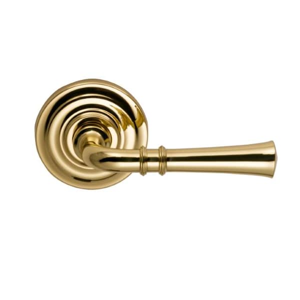 Lever Traditional Rose Priv Lever 2-3/8" BS T Strike Bright Brass 785