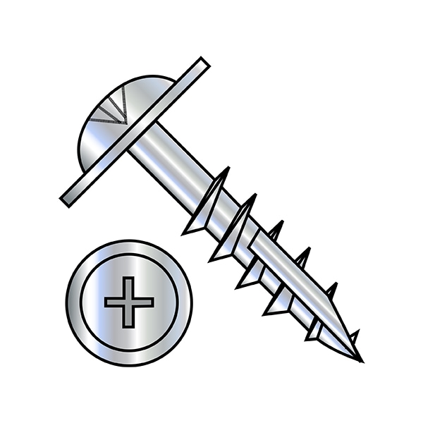 Wood Screw, #8, 1-1/2 in, Zinc Plated Steel Round Head Phillips Drive, 4000 PK