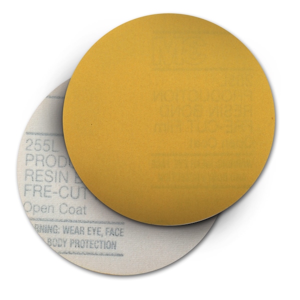 Gold Film Disc 255L, 5 in Dia, Aluminum Oxide, P220 Grit