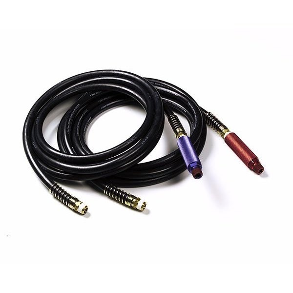 Rubber Air Hose 12 ft., Black, Red/Bl, PK2