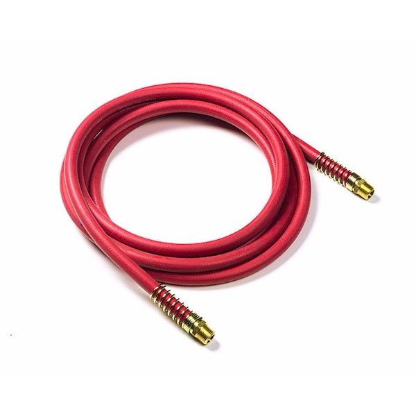 Rubber Air Hose 15 ft., Springs, Red