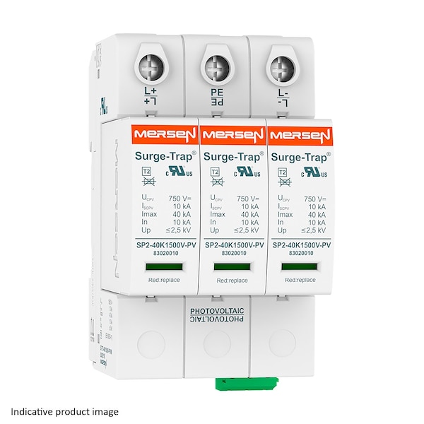 Surge Protection Device, 1500V DC, 3 Poles