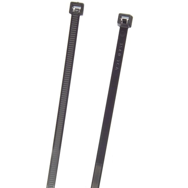 Standard Tie, Black, 7.6", 50lb., PK1000