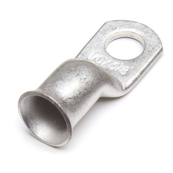Copper Lug, Tin, 2 Ga, 1/4", PK25