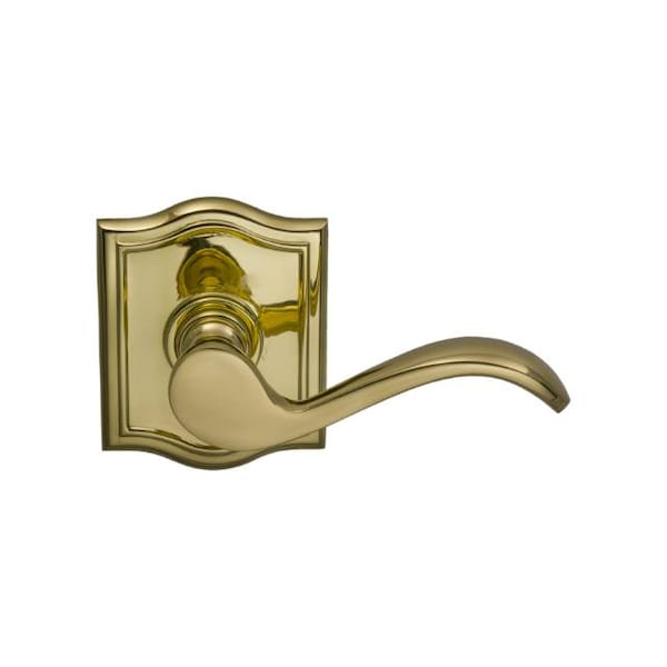 Lever Arched Rose Priv Lever 2-3/8" BS T Strike Bright Brass 895
