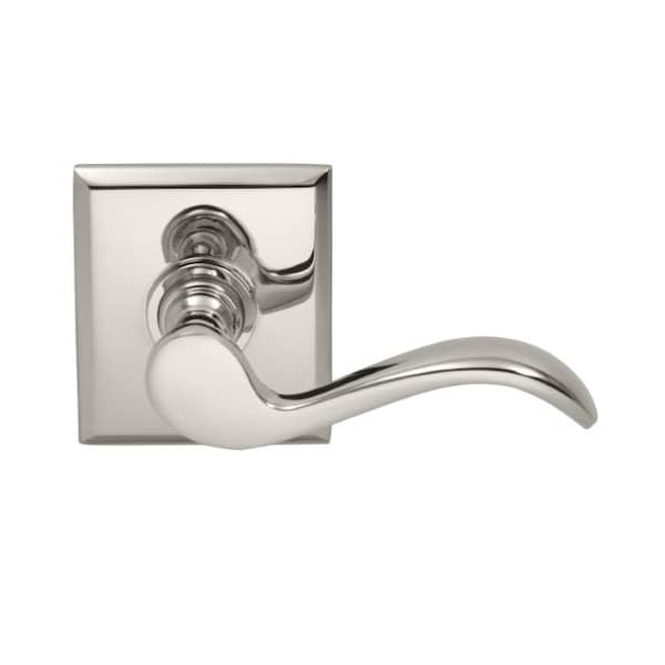 Lever Rectangular Rose Pass Lever 2-3/8" BS T Strike Bright Nickel 895