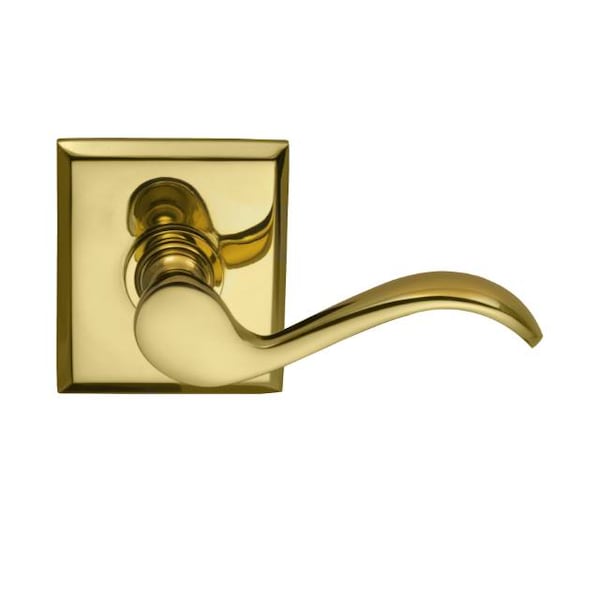 Lever Rectangular Rose Priv Lever 2-3/8" BS T Strike Bright Brass 895