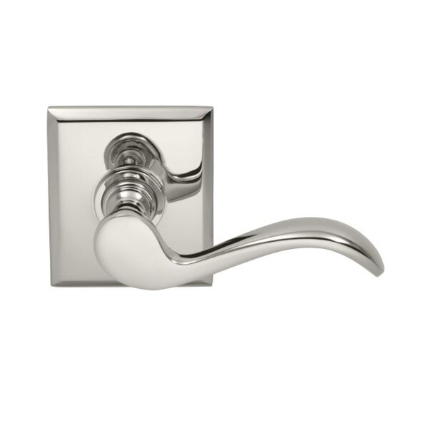 Lever Rectangular Rose Single Dummy Right Hand Lever Bright Nickel 895