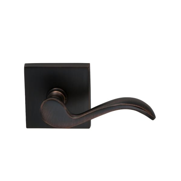 Lever Square Rose Pass Lever 2-3/8" BS T Strike Tuscan Bronze 895