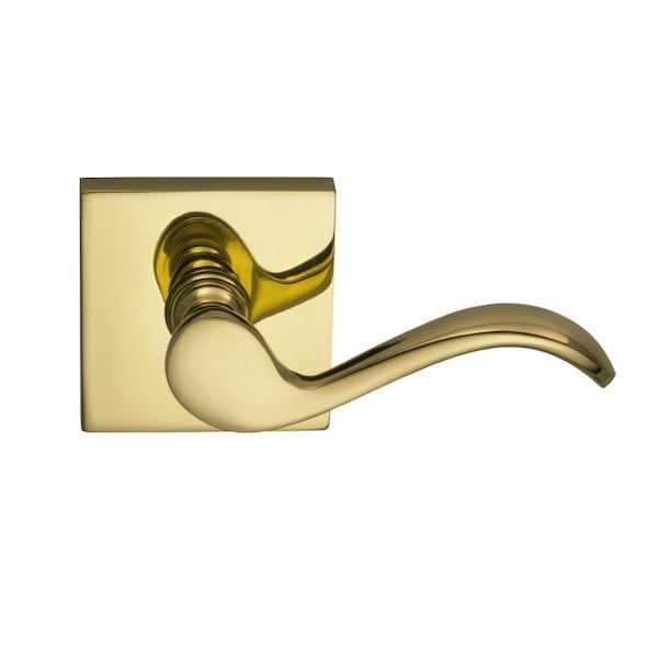 Lever Square Rose Priv Lever 2-3/8" BS T Strike Bright Brass 895