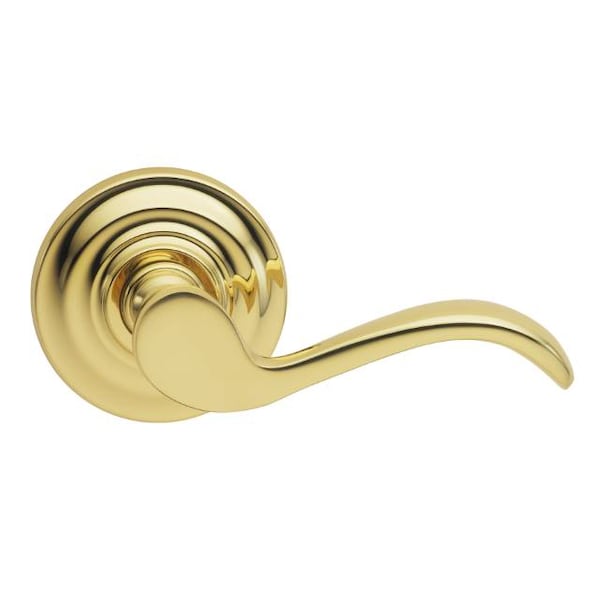 Lever Traditional Rose Pass Lever 2-3/4" BS T Strike Bright Brass 895
