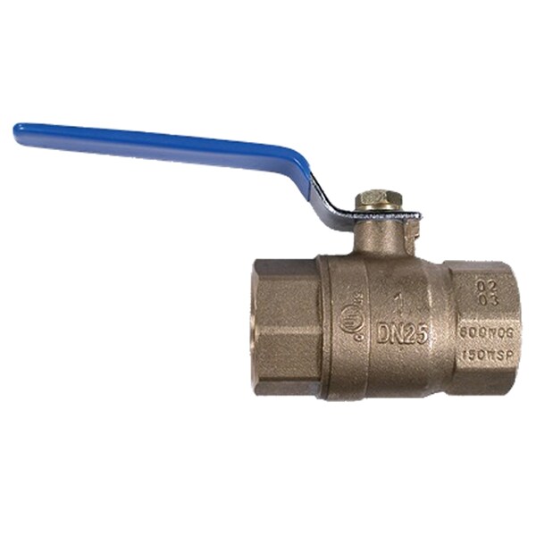Full Port Brass Ball Valve, 1.25" FN