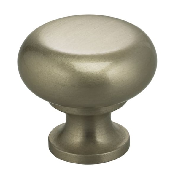Round Cabinet Knob Satin Nickel 1-7/32"
