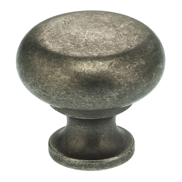 Round Cabinet Knob Vintage Iron 1-7/32"