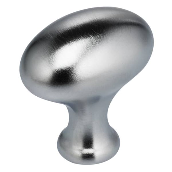 Egg Cabinet Knob Satin Chrome 1-3/16"