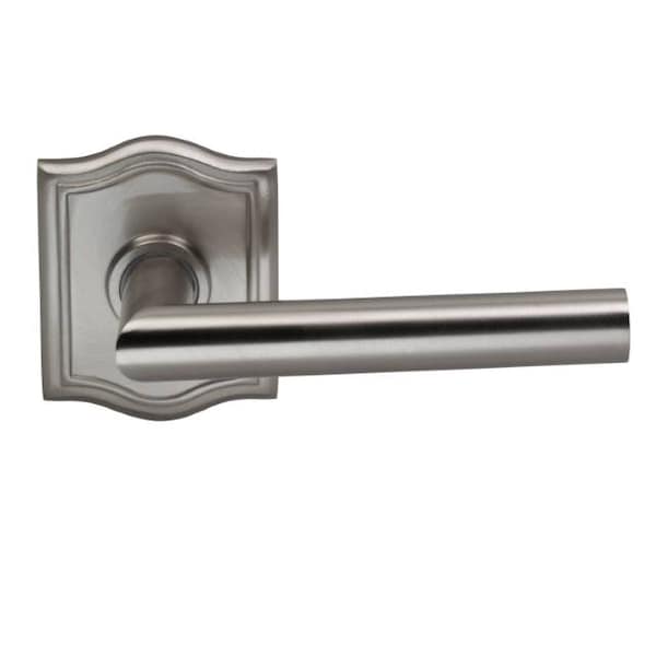 Lever Arched Rose Priv Lever 2-3/4" BS T Strike Satin Nickel 912