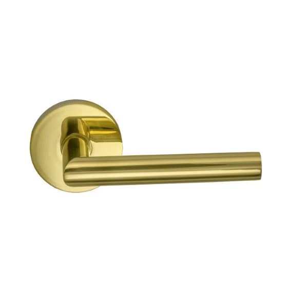 Lever Modern Rose Priv Lever 2-3/4" BS T Strike Bright Brass 912