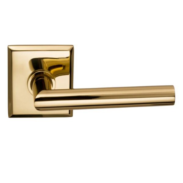 Lever Rectangular Rose Pass Lever 2-3/4" BS T Strike Bright Brass 912