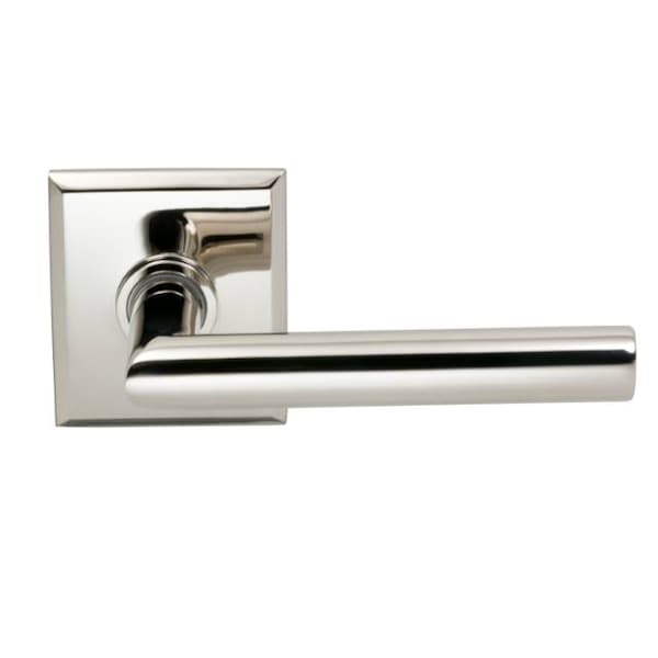 Lever Rectangular Rose Pass Lever 2-3/8" BS T Strike Bright Nickel 912