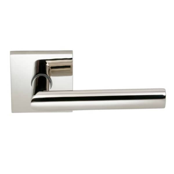 Lever Square Rose Priv Lever 2-3/4" BS T Strike Bright Nickel 912