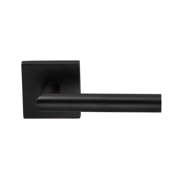 Lever Square Rose Pass Lever 2-3/8" BS T Strike Tuscan Bronze 912