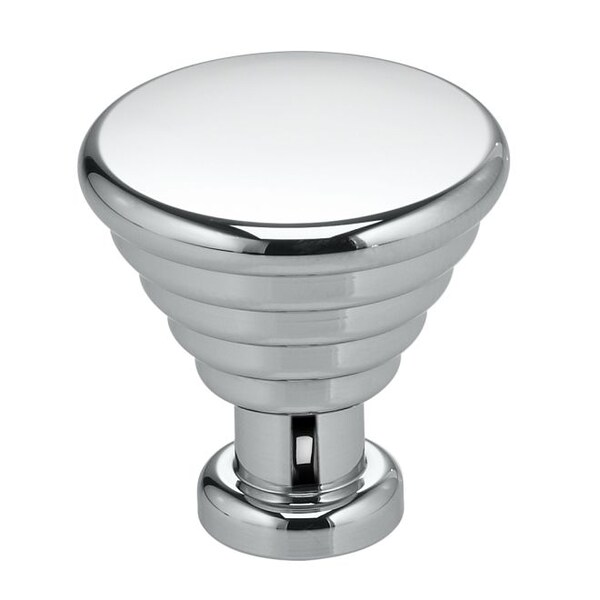 Stepped Cone Cabinet Knob Bright Chrome 1-3/16"