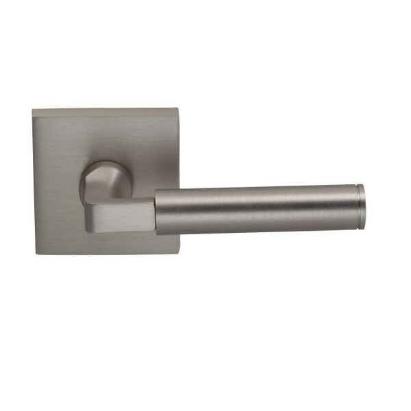 Lever Square Rose Pass 2-3/4" BS T 1-3/8" Doors Satin Nickel 914