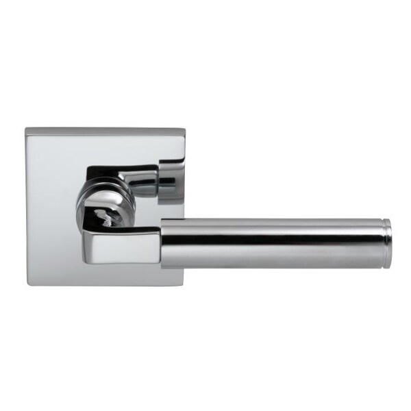 Lever Square Rose Pass 2-3/4" BS T 1-3/8" Doors Bright Chrome 914