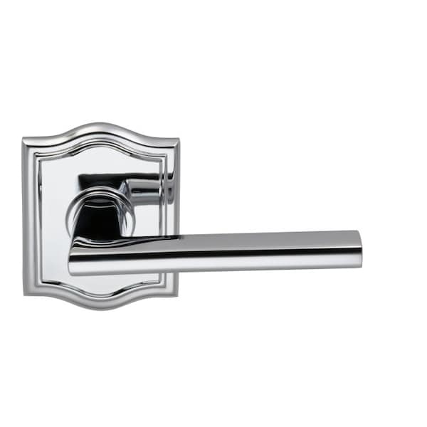 Arched Rose Pass Lever 2-3/4" BS Full Lip Strike Bright Chrome 925