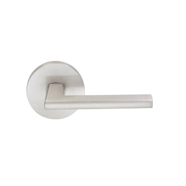 Modern Rose Privacy Lever 2-3/4" Backset, T Strike Satin Nickel 925