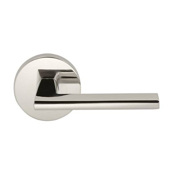 Modern Rose Privacy Lever 2-3/8" Backset, T Strike Bright Nickel 925