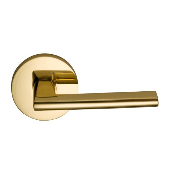 Single Dummy Left Hand Lever Bright Brass 925 with Modern Rose