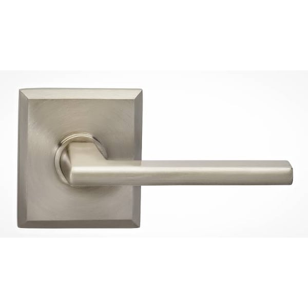 Rectangular Rose Pass Lever 2-3/8" BS T Strike Satin Nickel 925