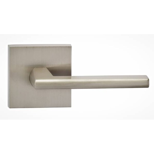 Square Rose Passage Lever 2-3/4" Backset, T Strike Satin Nickel 925
