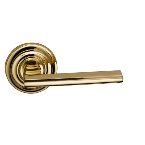 Traditional Rose Pass Lever 2-3/4" BS T Strike Bright Brass 925