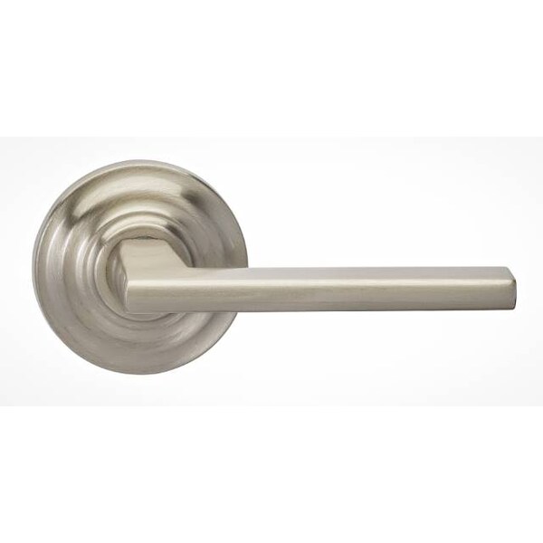Traditional Rose Pass Lever 2-3/8" BS Full Lip Strike Satin Nickel 925
