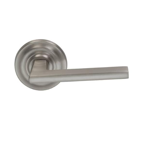 Single Dummy Right Hand Lever Satin Nickel 925 with Traditional Rose