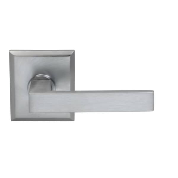 Rectangular Rose Pass Lever 2-3/4" BS T Strike Satin Chrome 930
