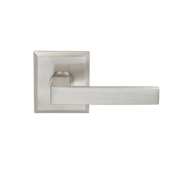 Rectangular Rose Priv Lever 2-3/8" BS Full Lip Strike Satin Nickel 930