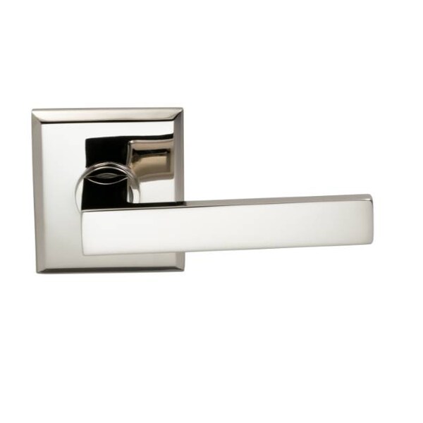 Rose Single Dummy Left Hand Lever Bright Nickel 930 with Rectangular