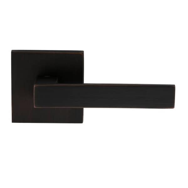Square Rose Passage Lever 2-3/4" Backset, T Strike Tuscan Bronze 930