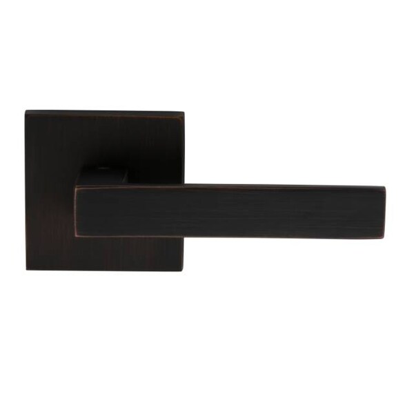 Square Rose Privacy Lever 2-3/8" Backset, T Strike Tuscan Bronze 930