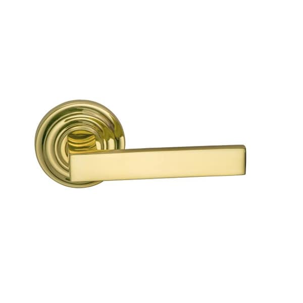 Single Dummy Left Hand Lever Bright Brass 930 with Traditional Rose