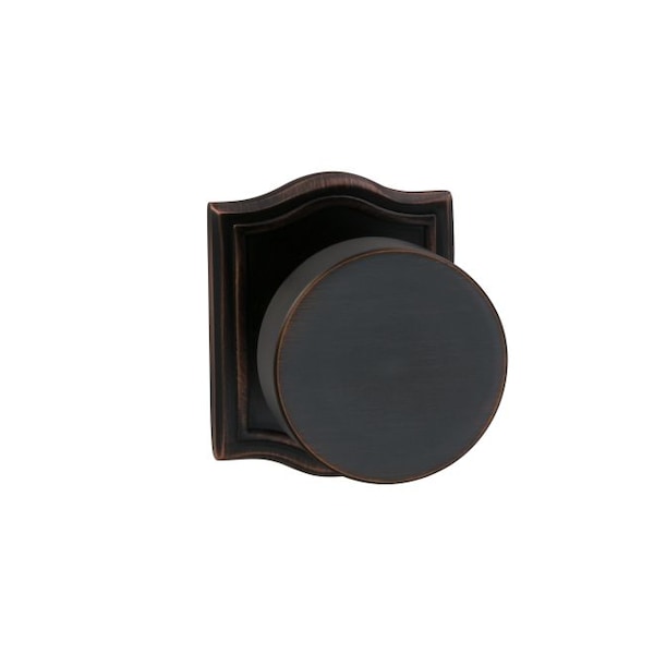 Single Dummy Knob Tuscan Bronze 935 with Arched Rose